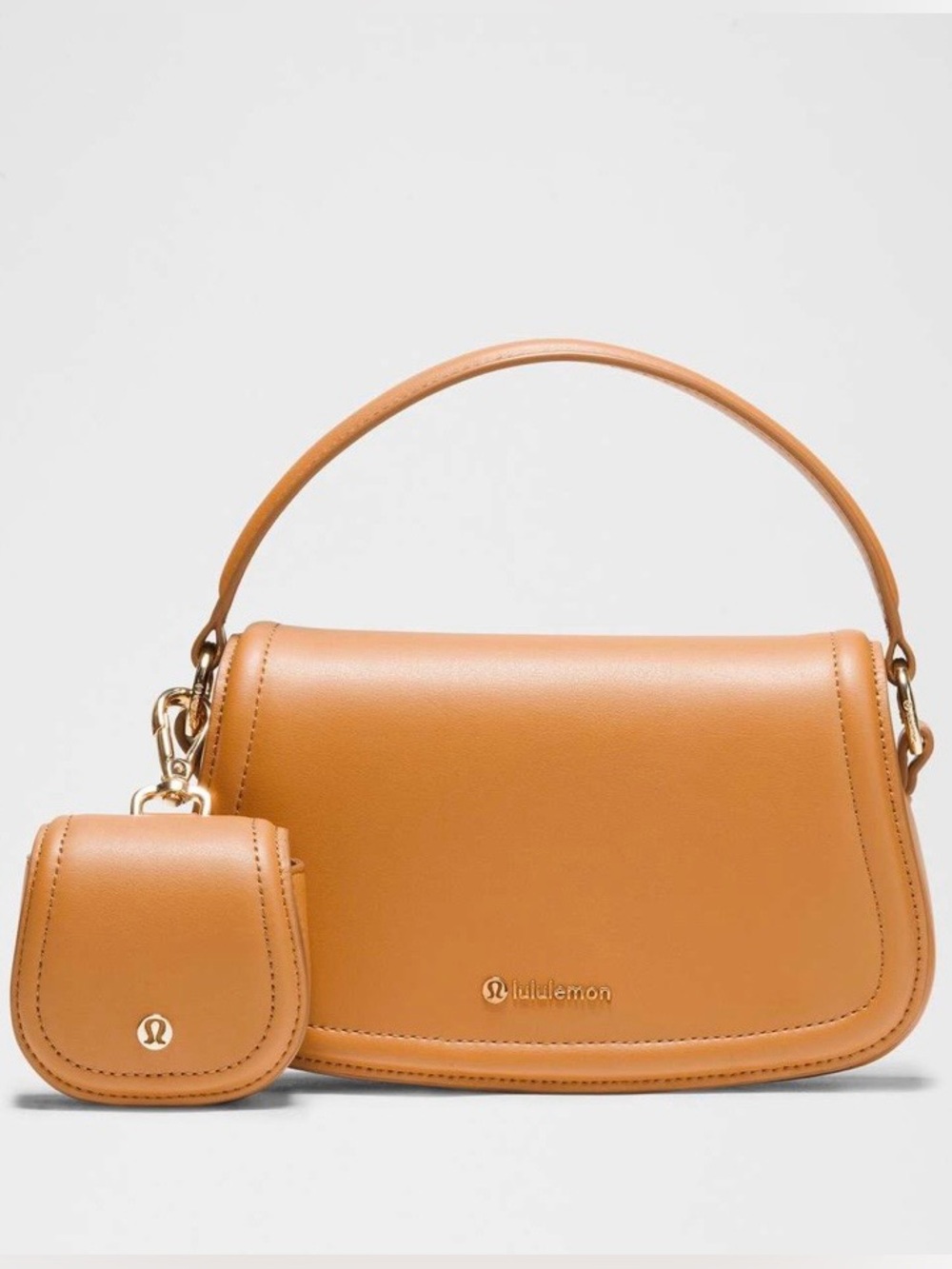 NWT Lululemon Cactus “Leather” Mini Bag 1.2L Chestnut Brown/Gold